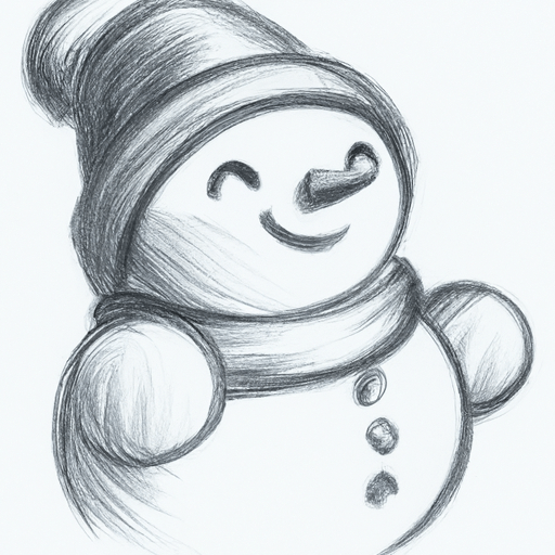 Pencil Drawing Of A Snowman 44839471 1