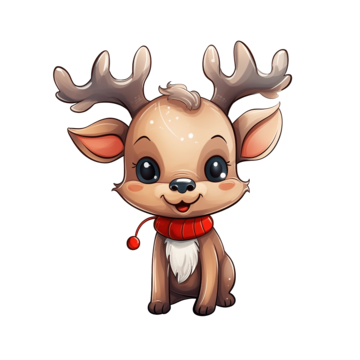 Pngtree Merry Christmas Cute Reindeer Drawing Sketch For Coloring Png Image 10879432 1